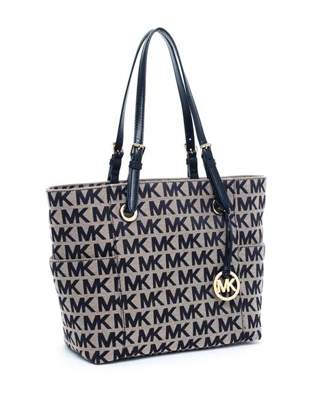 michael kors black fabric tote|Michael Kors black medium tote.